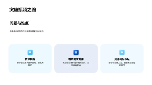 IT季度项目汇报PPT模板