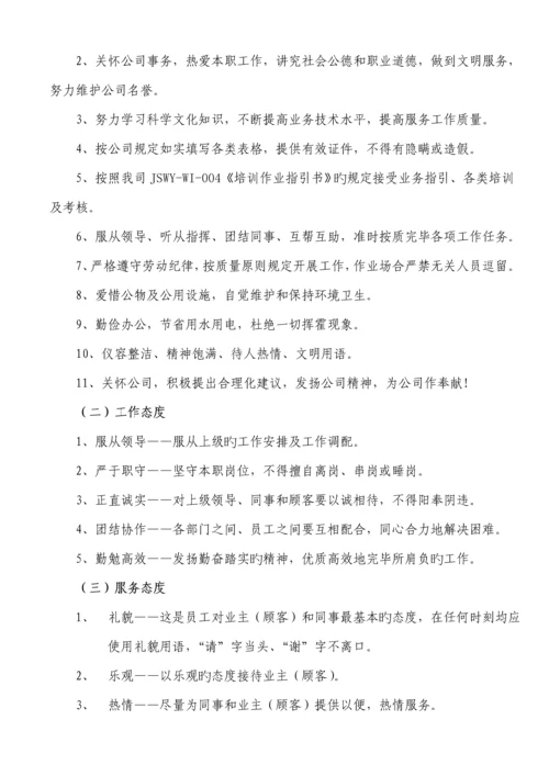 建设物业管理有限公司员工标准手册.docx