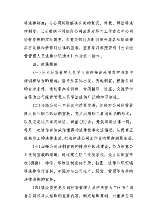 法律进企业活动专题方案篇.docx