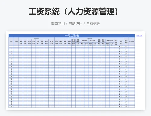 工资系统（人力资源管理）