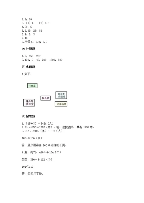 小学三年级下册数学期末测附答案【巩固】