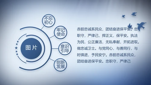 蓝色大气公安警察演讲动态PPT模板