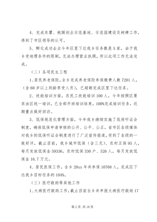 乡镇社会事务办年终工作总结范文.docx