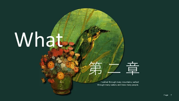 梵高文森特美术系文艺通用PPT模板