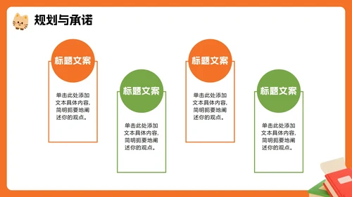 橙色3D卡通风班级班干部竞选生活委员竞选PPT模板