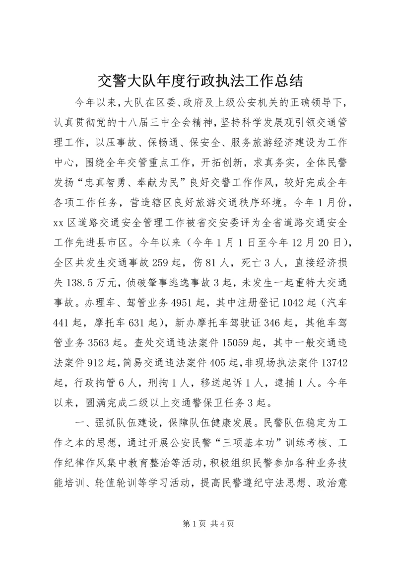 交警大队年度行政执法工作总结.docx