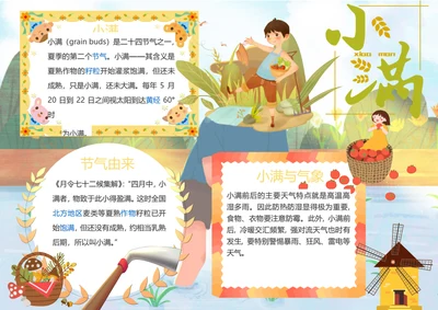 小满二十四节气Word小报