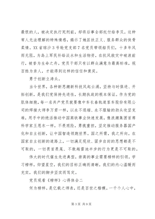 党员观看《榜样》心得体会.docx