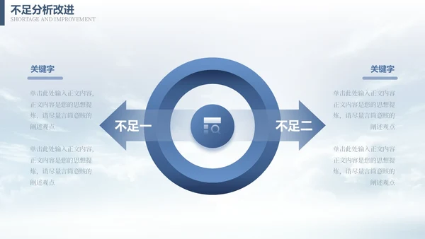 蓝色大气简洁励志风挑战工作总结通用PPT模板