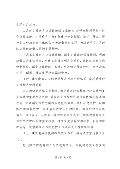 全市两防一体化建设意见.docx