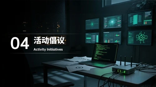 绿色科技风网络安全宣传周科普讲座PPT模板