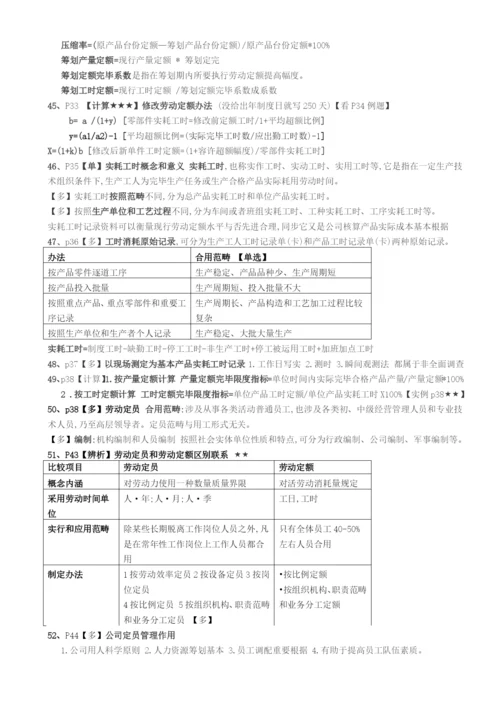 2022年三级级人力资源管理师复习重点.docx