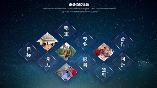 大气唯美星空企业宣传品牌推广通用PPT模板