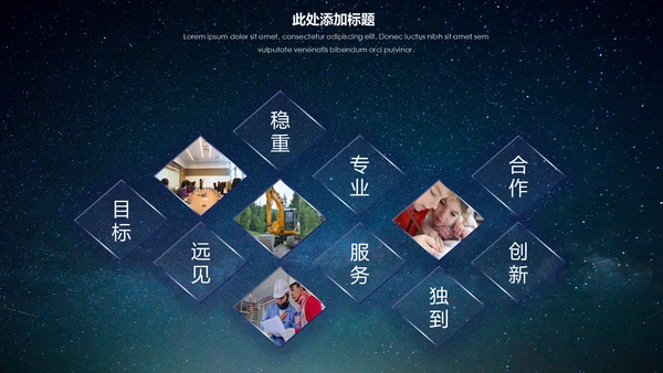 大气唯美星空企业宣传品牌推广通用PPT模板
