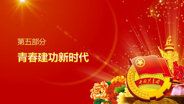 中国共青团十八大精神学习解读PPT模板