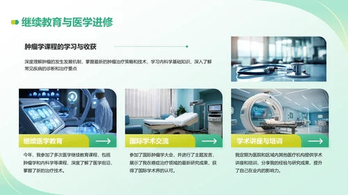 绿色商务风医生晋升述职报告PPT模板