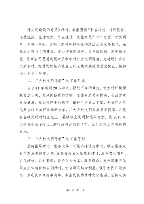 关于在全省实施“乡村文明行动”意见.docx