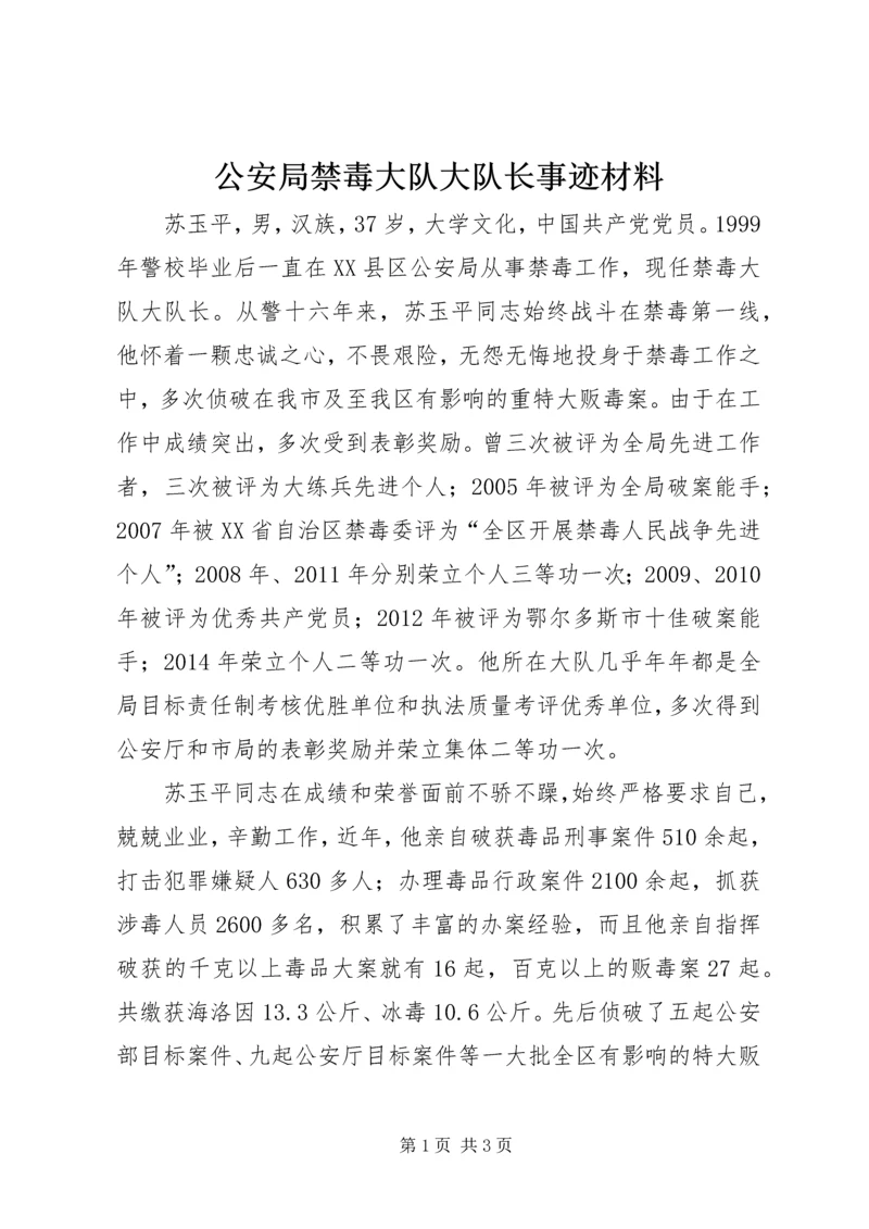 公安局禁毒大队大队长事迹材料.docx