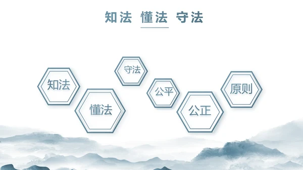 蓝色中国风法律知识讲座宣传PPT
