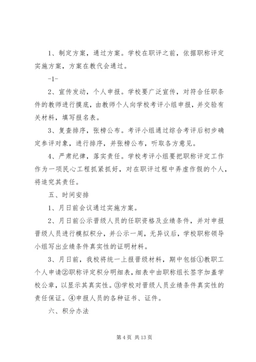 马路镇中学教师职称评定工作实施方案.docx