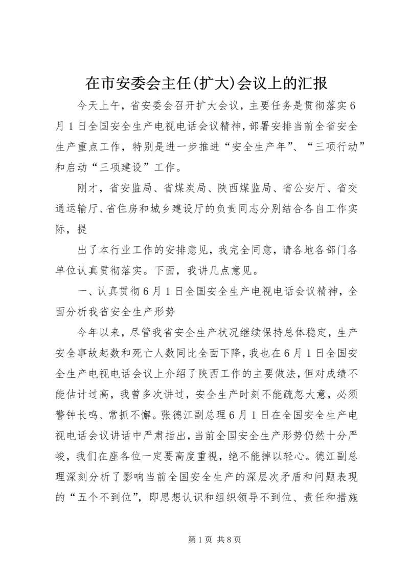 在市安委会主任(扩大)会议上的汇报 (2).docx