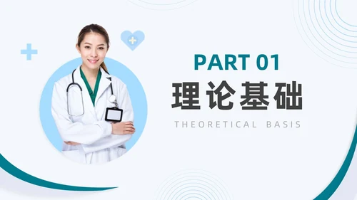 蓝绿色商务脱敏处理培训医生护士培训PPT模板手术