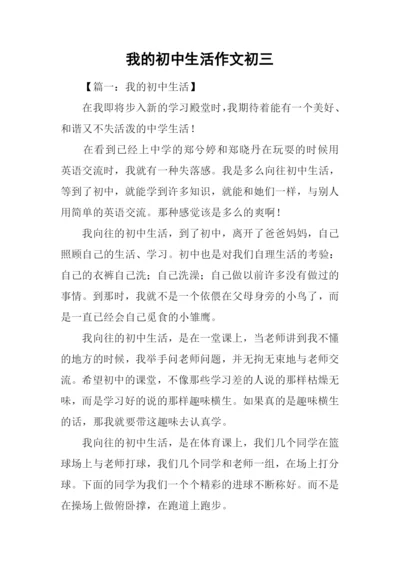 我的初中生活作文初三.docx