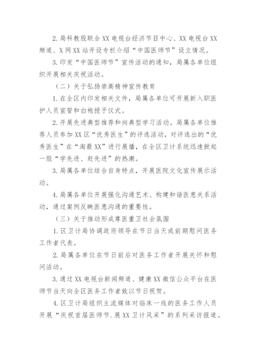 中国医师节主题活动方案.docx