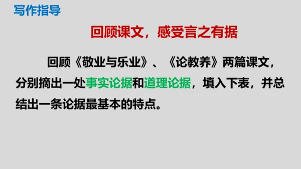 部编版九年级语文上册第三单元写作《议论要言之有据》同步课件(共58张PPT)