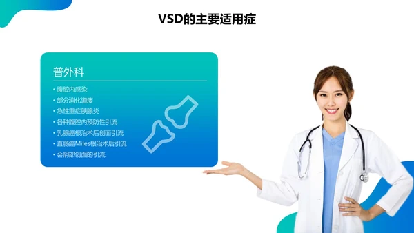 蓝绿色实拍简约商务课件vsd负压吸引术的护理培训PPT模板护理查房