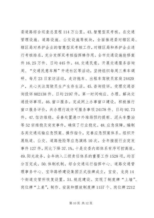 交通委年度交通运输建设工作总结.docx