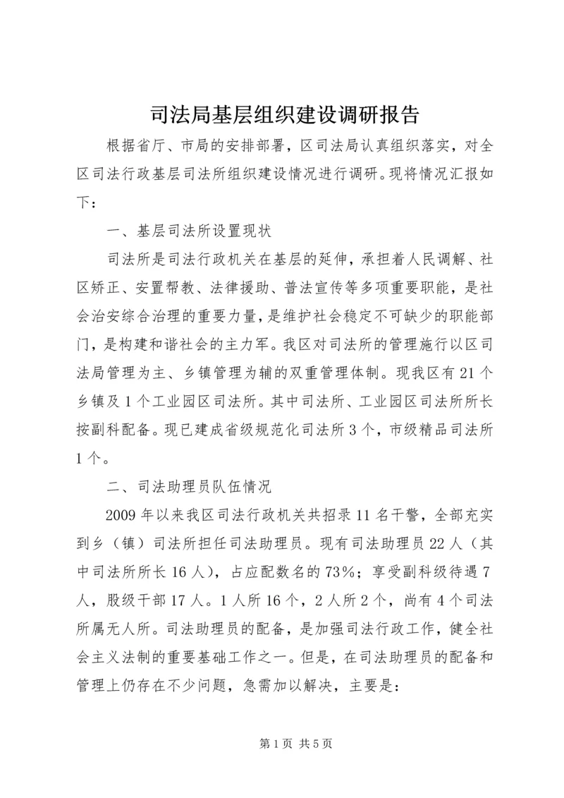 司法局基层组织建设调研报告.docx