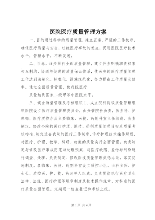 医院医疗质量管理方案 (6).docx