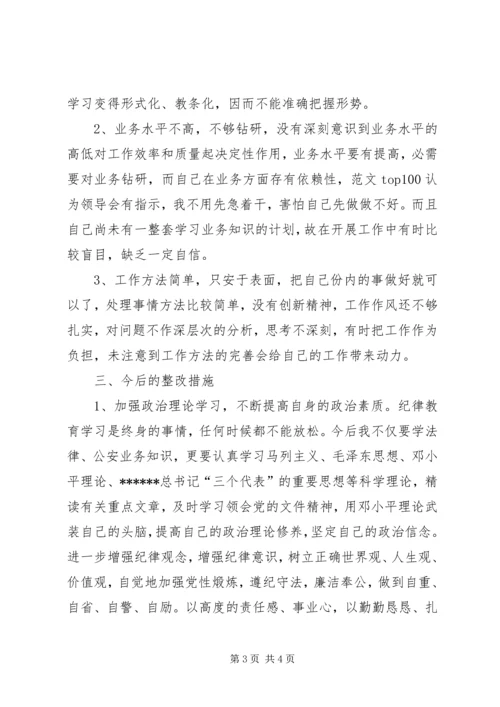 优秀范文：纪律作风整顿个人剖析材料.docx