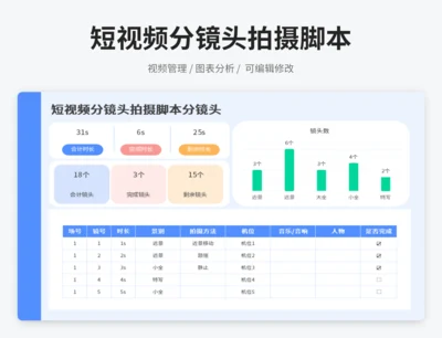 短视频分镜头拍摄脚本分镜头