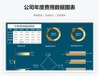 公司年度费用数据图表