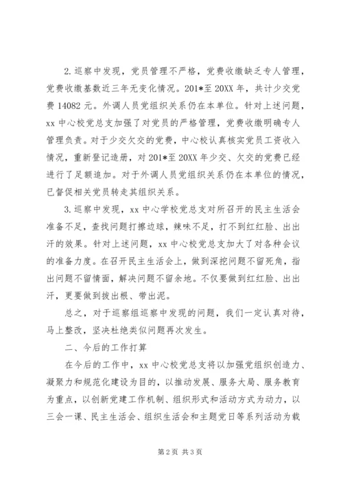学校关于党建工作整改情况汇报.docx