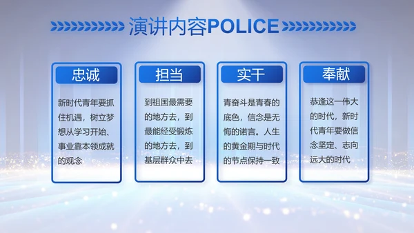 公安局党员大会工作总结动态PPT