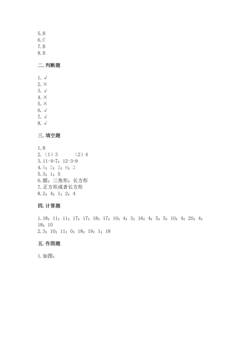 人教版一年级下册数学期中测试卷附参考答案【夺分金卷】.docx