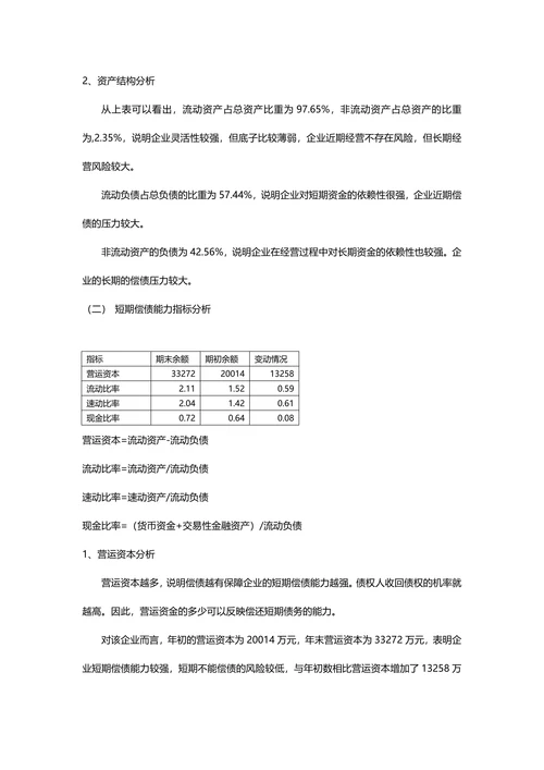 财务分析报告