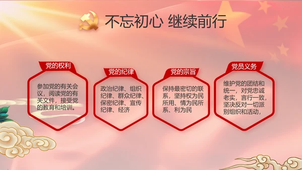 红色大气入党积极分子年终工作总结动态PPT