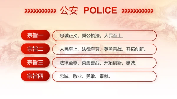 红色公安警察喜迎党的二十大动态PPT