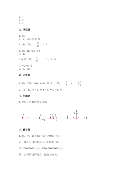 沪教版数学六年级下册期末检测试题附答案（轻巧夺冠）.docx