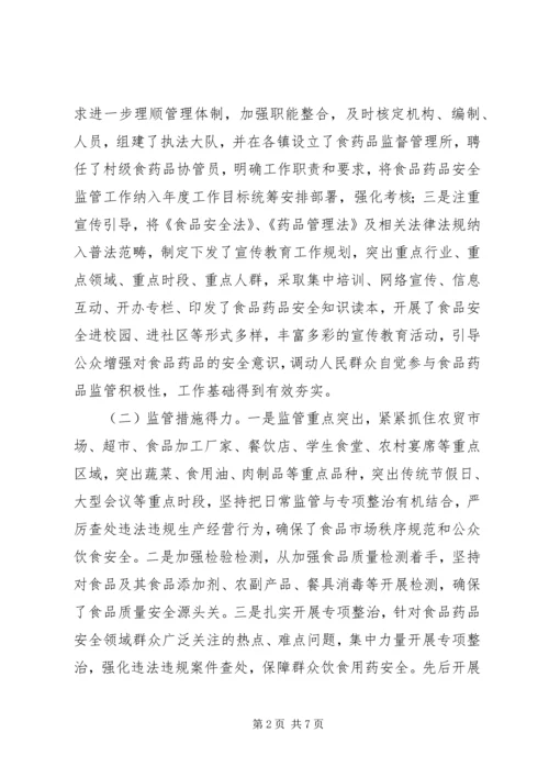 县食品药品监督管理体制改革后工作运行情况调研报告.docx