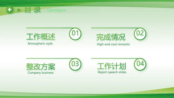 绿色清新医疗医药公司产品介绍PPT