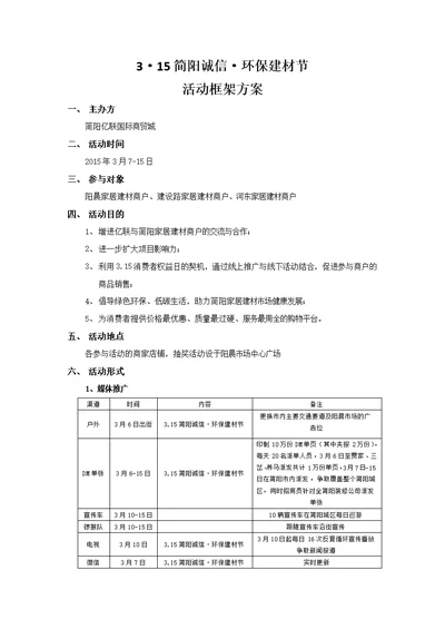 3.15建材节活动方案