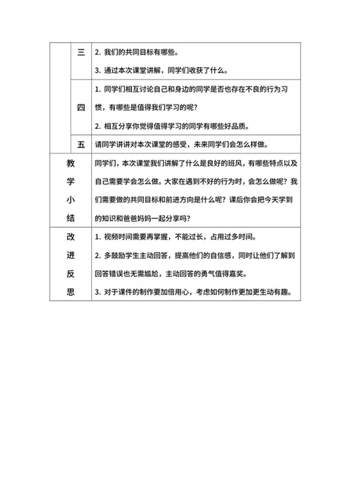 抓班风促学风小学主题班会带内容word模板