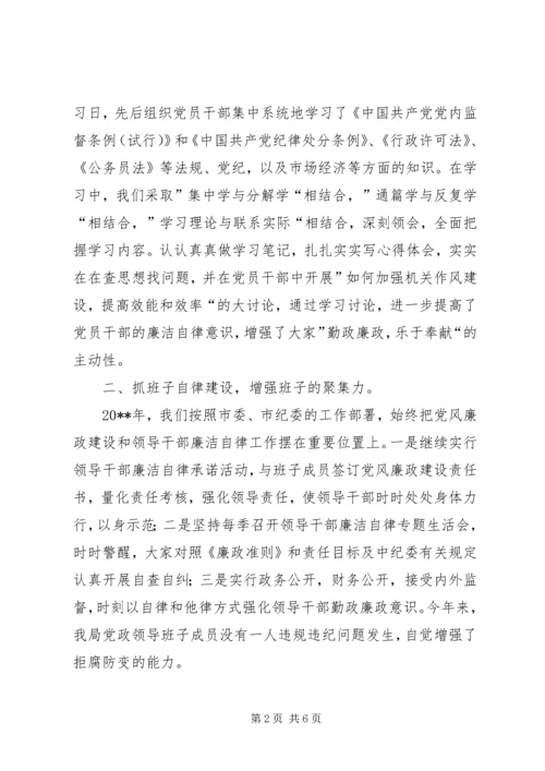 畜牧局落实党风廉政建设情况汇报.docx