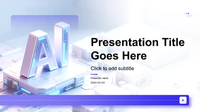 蓝色科技风AI技术企业级应用报告PPT主题