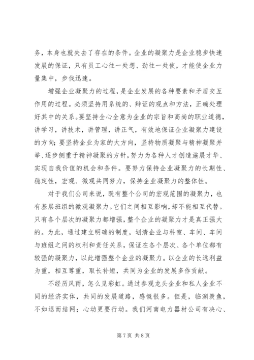 外出参观学习心得体会专题.docx